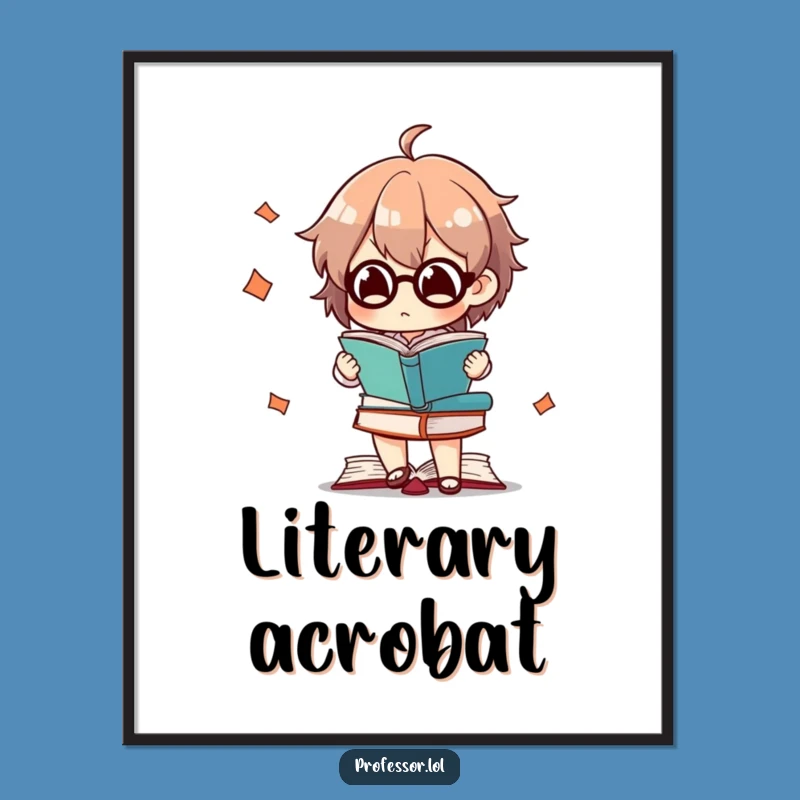 Funny Book Juggler Poster: Decorate with This Hilarious Literary Art!