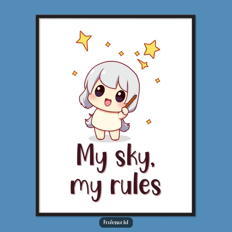 Funny Constellation Pointer Poster: Cosmic Humor for Your Walls