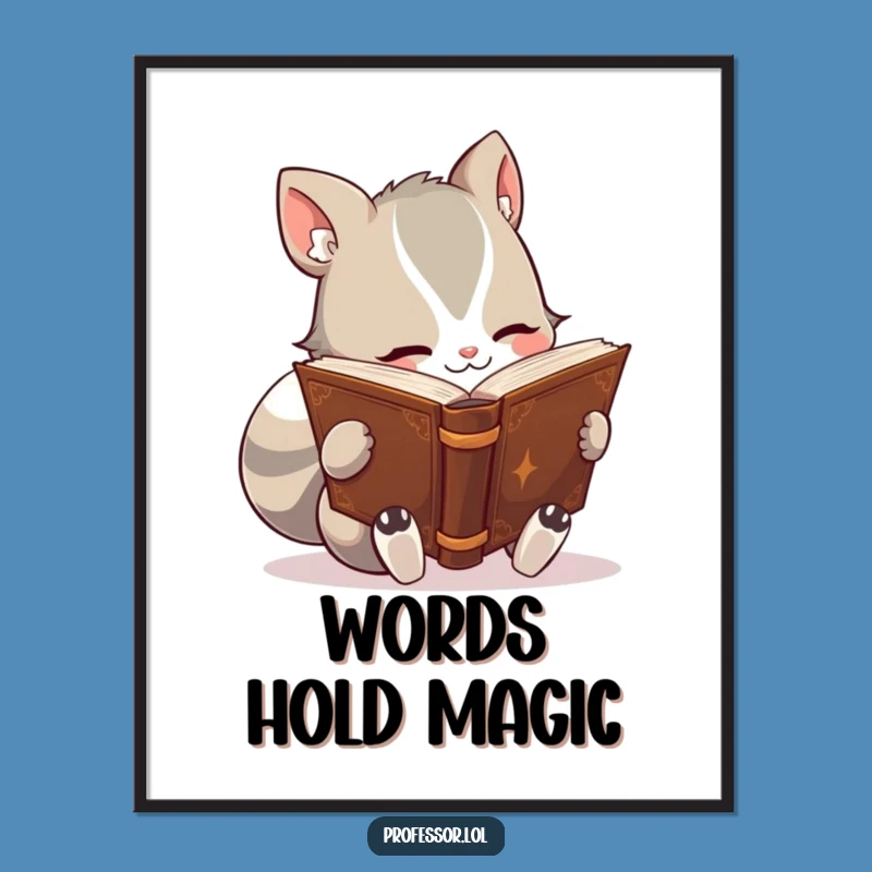 Funny Bookworm Animal Poster: Decorate with Delightful Tales!