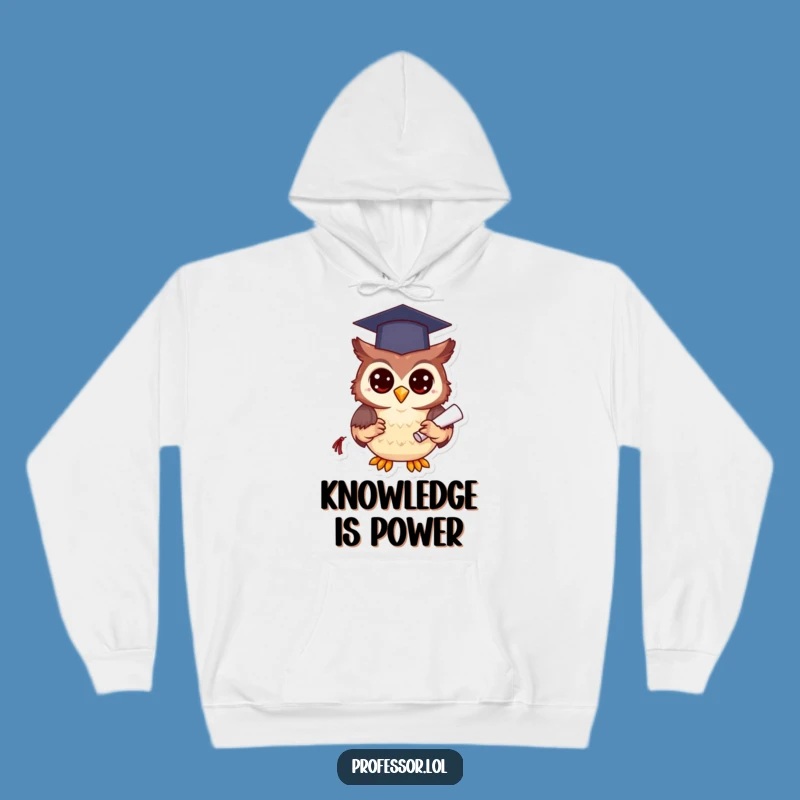Funny Graduation Owl Hoodie, Cozy Scholar Wear, Hilarious Graduate Gift