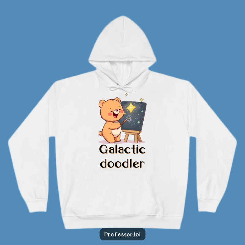 Cozy Funny Bear Galaxy Hoodie: Snuggle Up with Cosmic Art