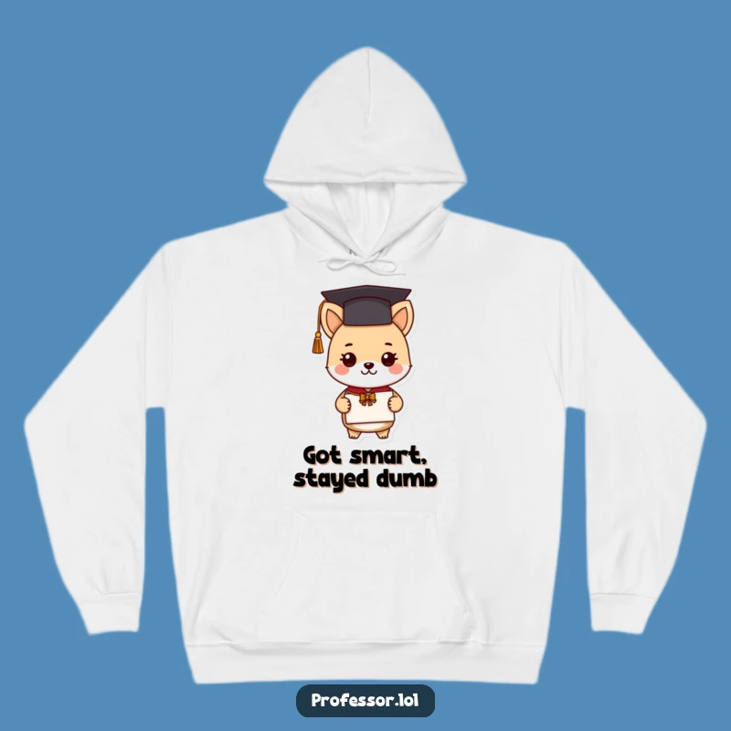 Funny Graduation Animal Hoodie: Cozy Scholar with Diploma, Ideal Funny Gift for Students