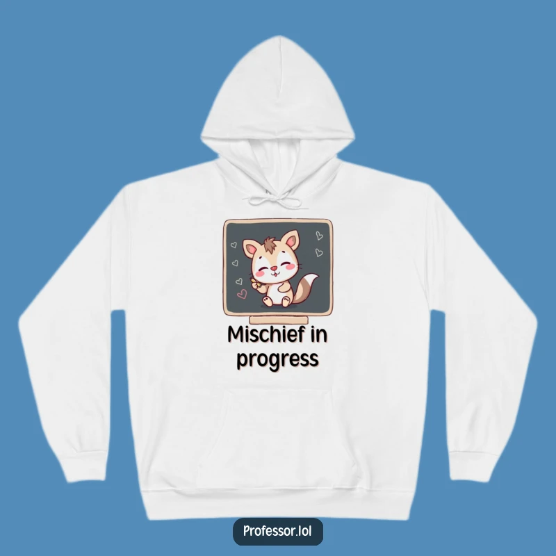 Funny Cozy Animal Scribble Hoodie: Mischief Chalk Comfort Gift