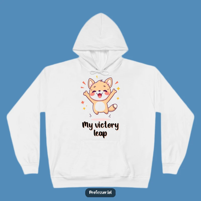 Cozy Funny Breakthrough Animal Hoodie - Cute Jumping Celebration Apparel