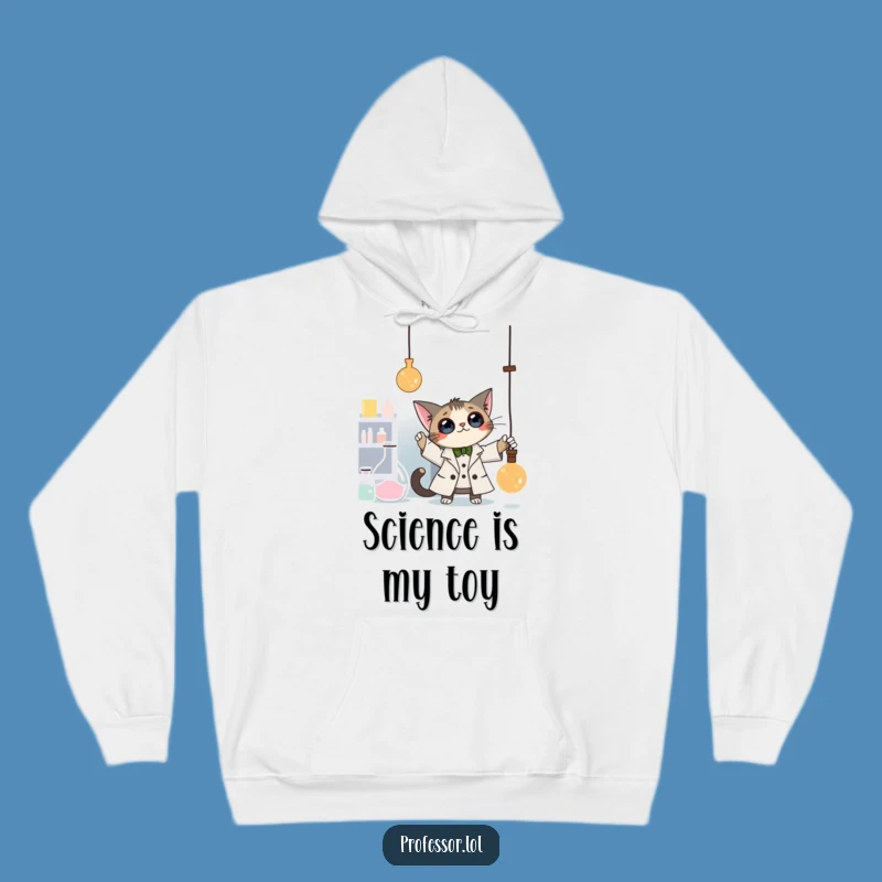 Funny Cat Professor Hoodie: Cozy Lab Pendulum Play - Ultimate Funny Gift