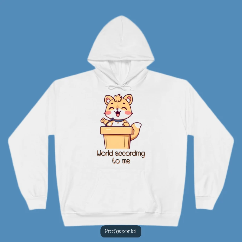 Funny Animal Professor Hoodie: Cozy Up With This Hilarious Lecturing Character, Ideal Gift!