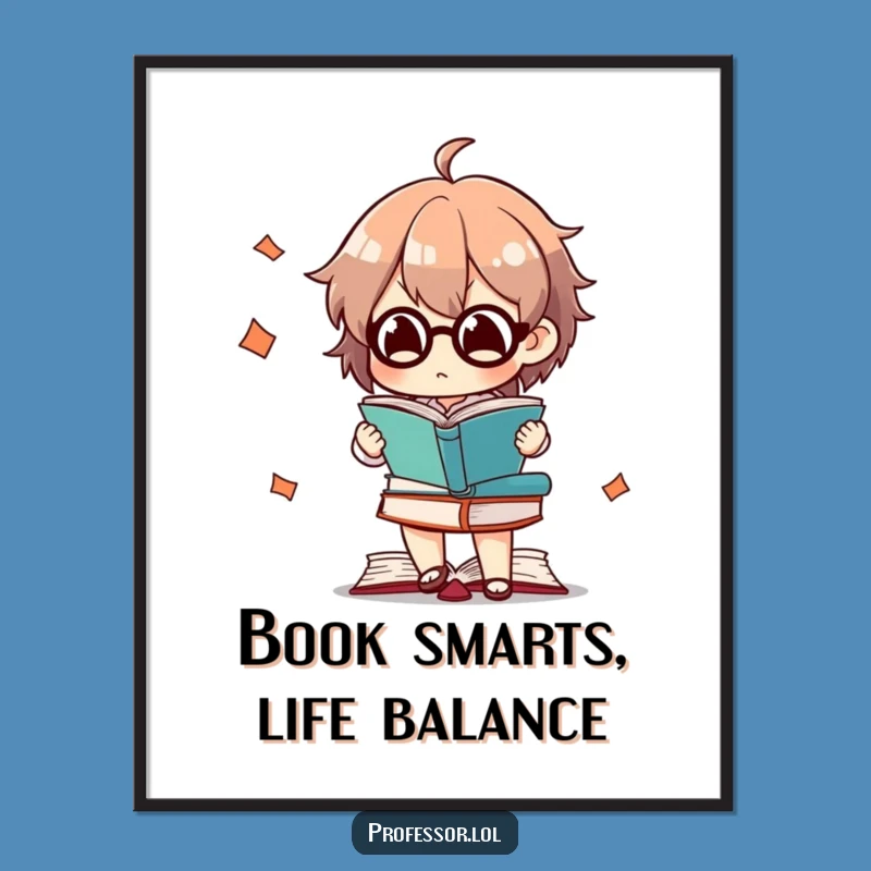 Free Printable Wall Art: Juggling Books for the Ultimate Bookworm Decor