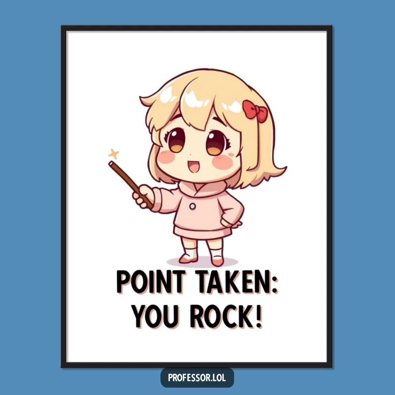 Free Printable Wall Art: Enthusiastic Pointer, Funny Character Downloadable Art