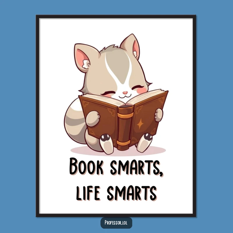 Free Printable Wall Art: Funny Bookworm Animal - Ancient Tome Downloadable Decor