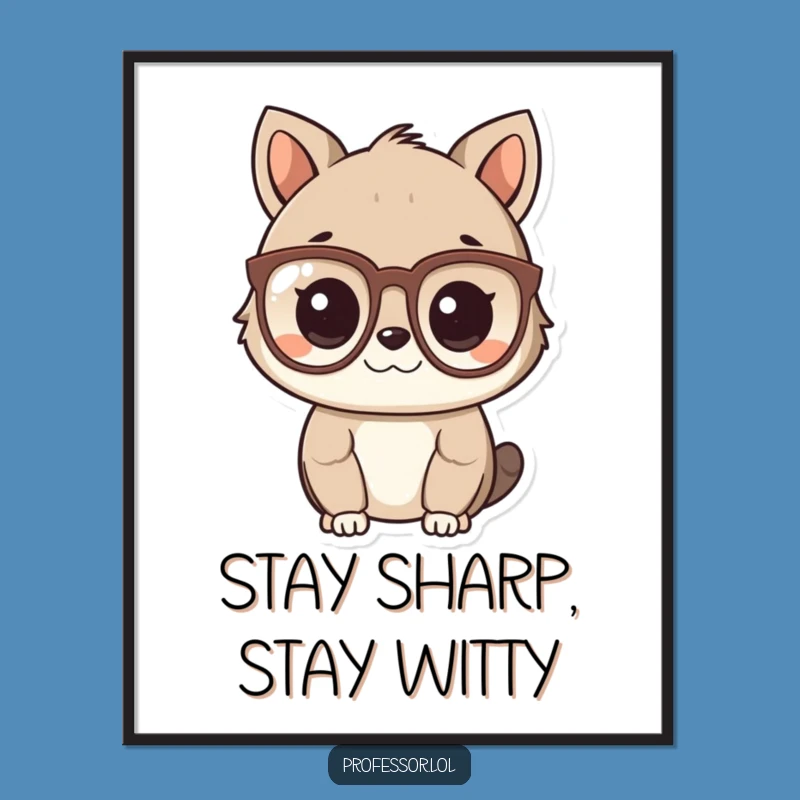 Free Printable Wall Art: The Intelligent Animal's Study, Hilarious Downloadable Decor