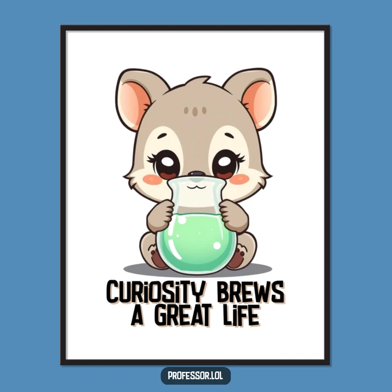 Funny Free Printable Wall Art: Curious Animal's Lab Brew, Downloadable Decor