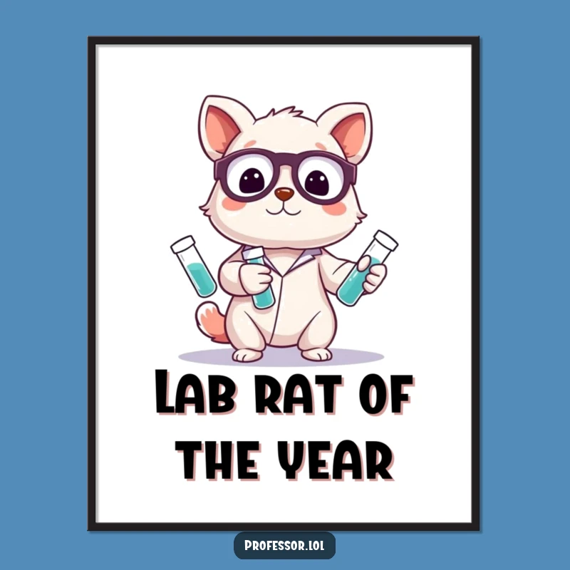 Funny Free Printable Wall Art: Juggling Animal Scientist - Quirky Downloadable Decor for Your Home!