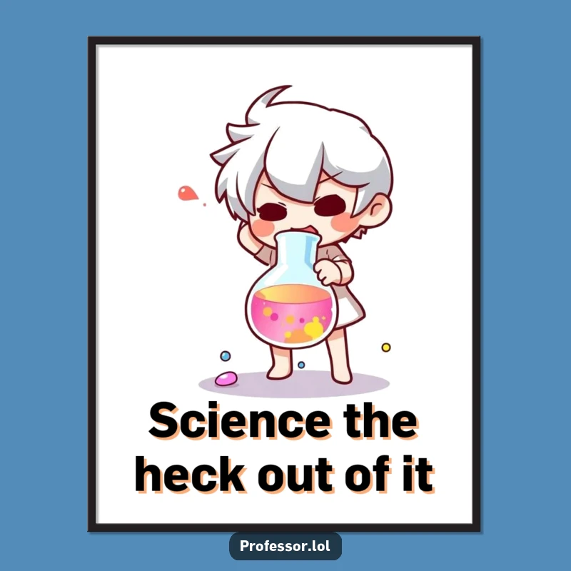 Free Printable Wall Art: Dramatic Beaker Spill for Quirky Decor