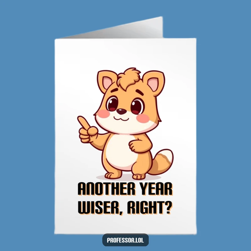 Free Printable Birthday Card: Animal's Animated Lecture, Funny Downloadable Gift