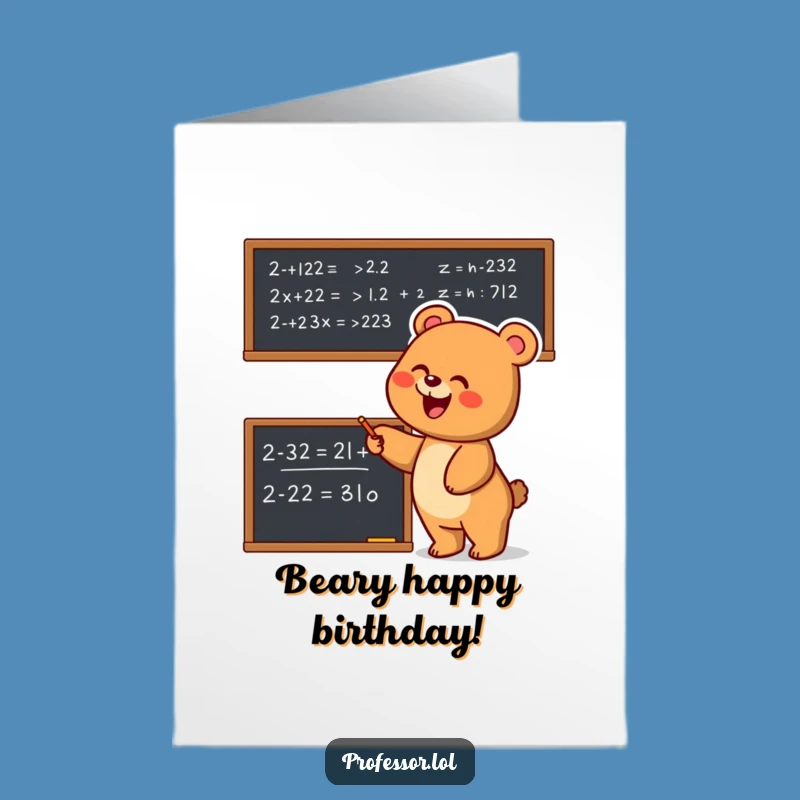 Free Printable Smart Bear Birthday Card: Funny Downloadable Gift for the Brainy!