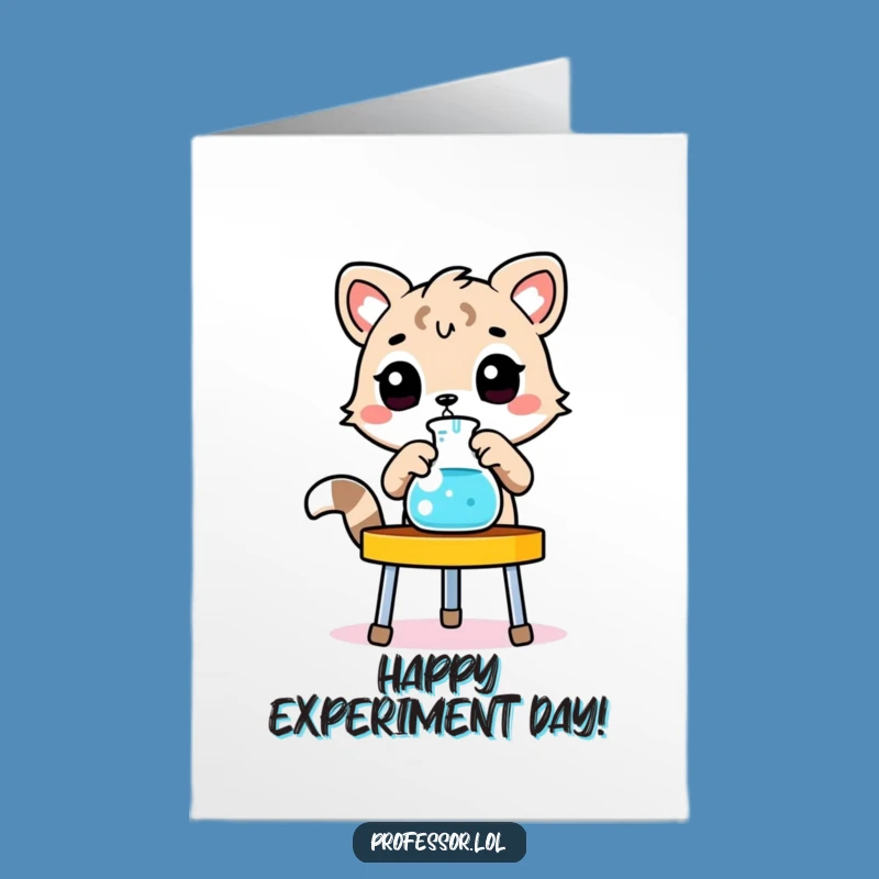 Free Printable Birthday Card: Animal Scientist - Happy Birthday Experiment!