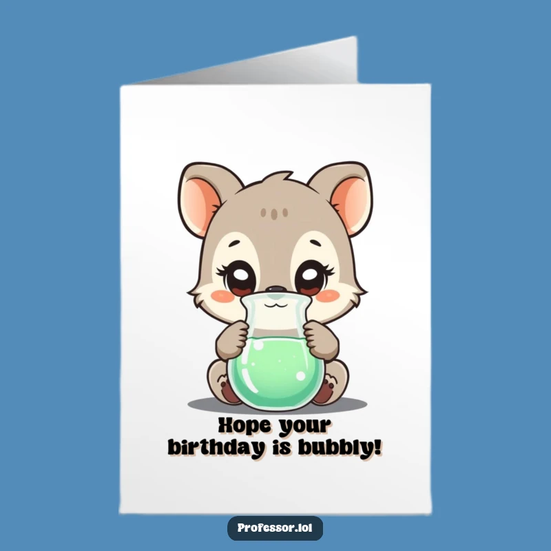 Free Printable Birthday Card: Curious Scientist's Brew, Funny Downloadable Gift