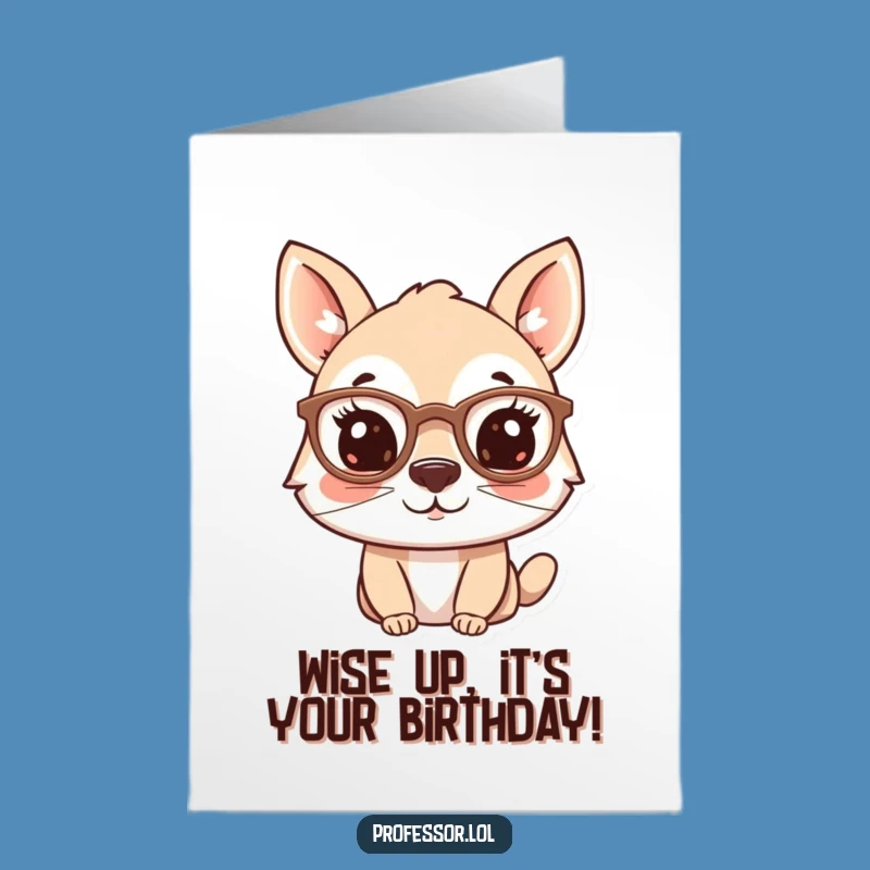 Free Printable Birthday Card: Smarty Animal Specs Funny Downloadable Gift Idea