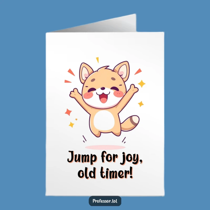 Free Printable Funny Birthday Card: Breakthrough Animal Leap - Celebrate with a Hilarious Download!
