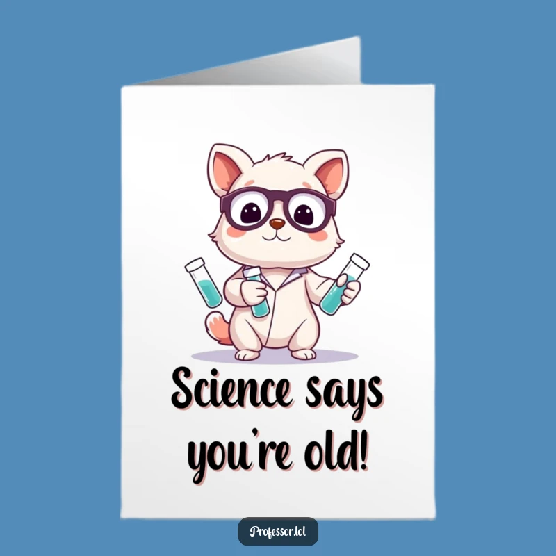 Free Printable Funny Birthday Card: Juggling Animal Scientist - Hilarious Downloadable Gift!