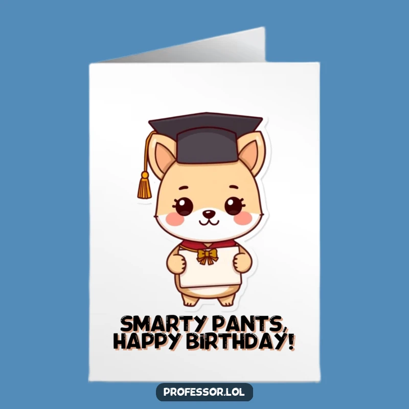 Free Printable Graduation Animal Birthday Card: Funny Downloadable Gift for Grads