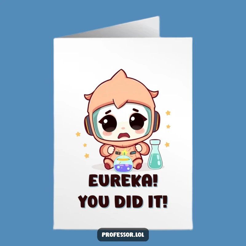 Free Printable Congrats Card: Experiment Success Funny Spark Downloadable Gift