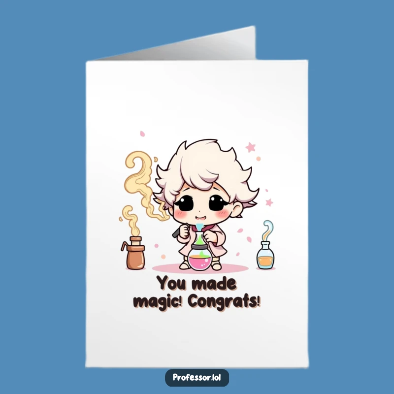 Free Printable Congrats Card: Colorful Smoke Creation - Celebrate Success Download