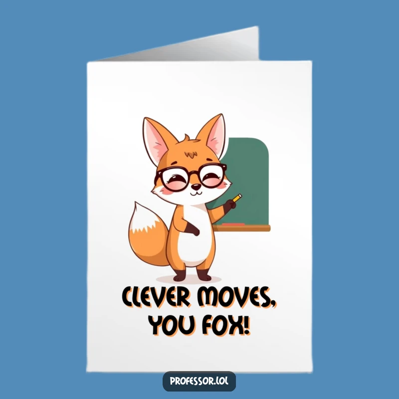 Free Printable Congrats Card: Fox's Smart Advice - Funny Downloadable!