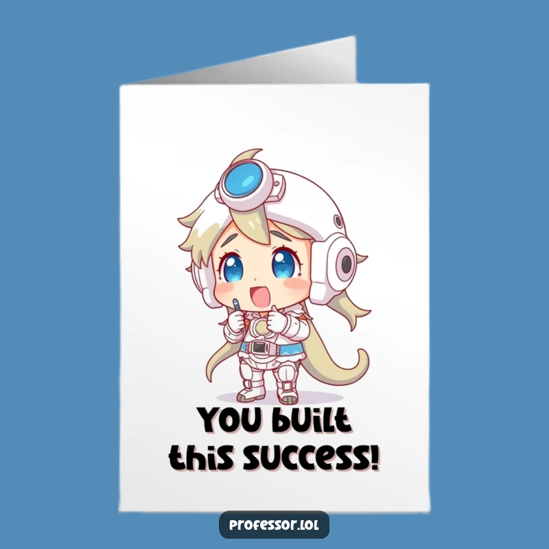 Free Printable Congrats Card: Funny Model Builder Achievement, Downloadable Success