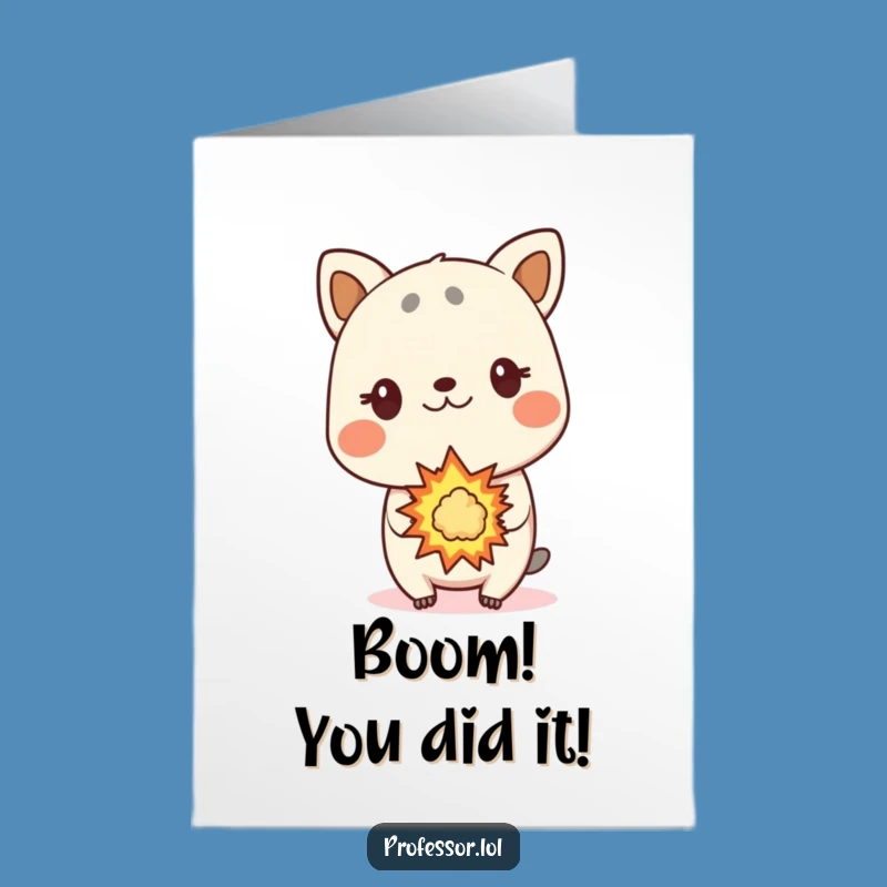 Free Printable Congrats Card: Surprised Animal - Celebrate With A POW!