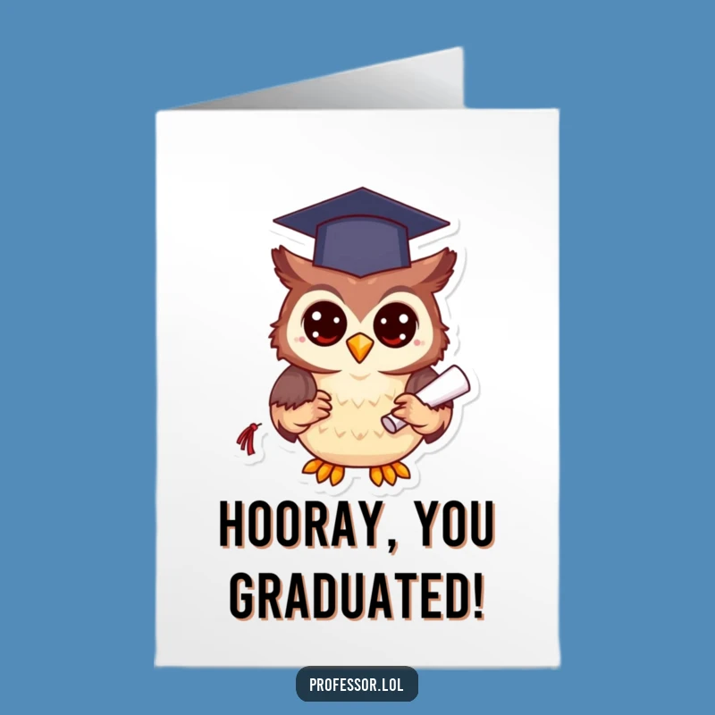 Free Printable Congrats Card: Owl's Graduation Goals - Funny Downloadable!