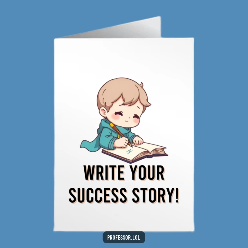 Free Printable Congrats Card: Funny Author's Success, Downloadable Literary Triumph