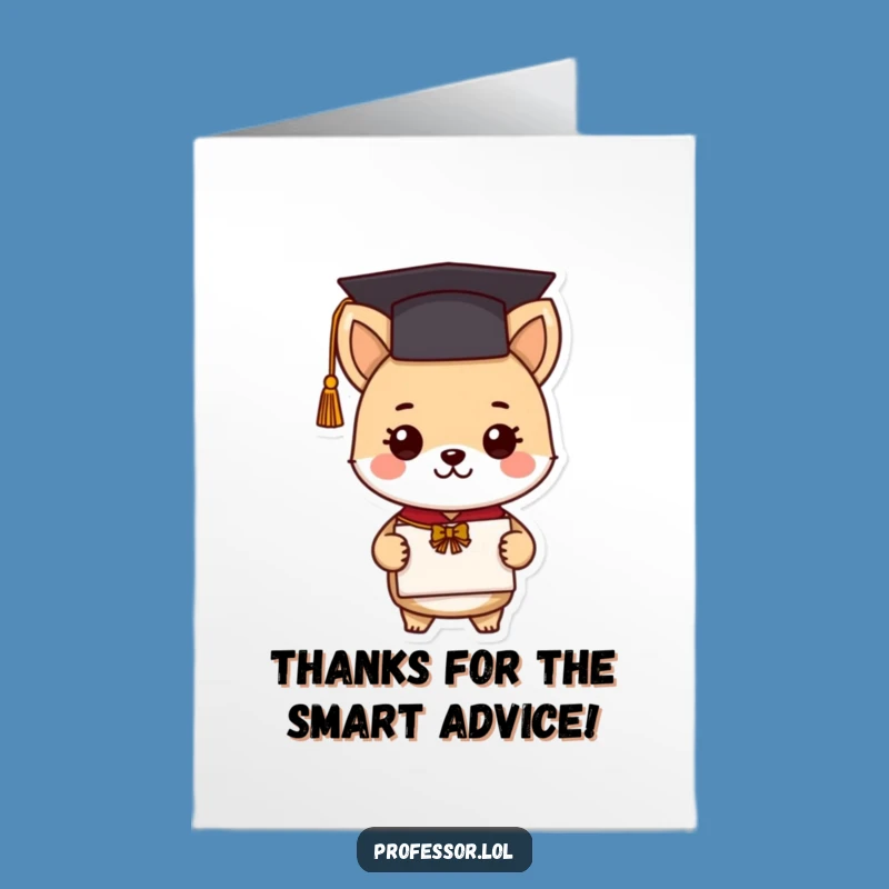 Free Printable Graduation Animal Thank You Card: Funny Downloadable Gift for Any Occasion