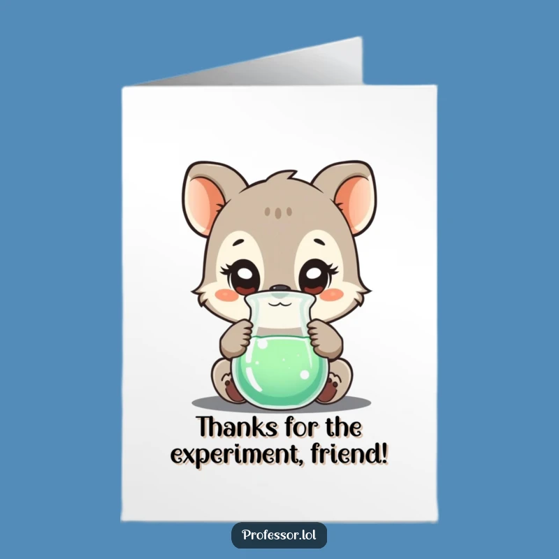 Free Printable Thank You Card: Animal's Lab Thanks, Funny Downloadable Gift