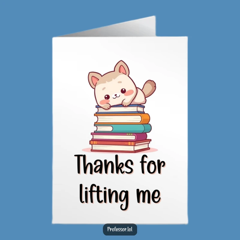 Free Printable Thank You Card: Clumsy Animal Scholar, Grateful Stumbler Downloadable Gift