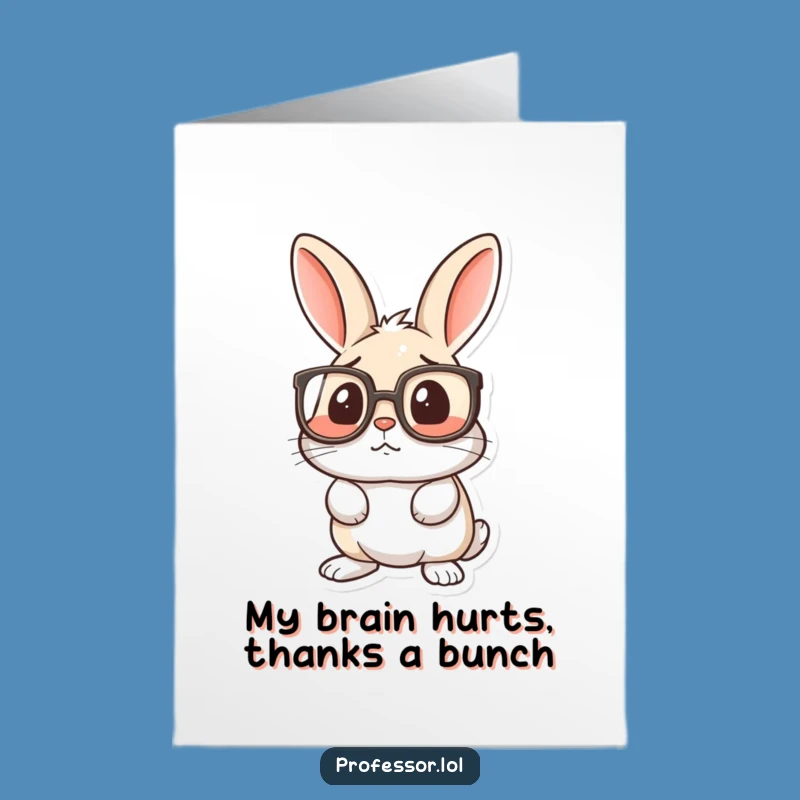 Free Printable Thank You Card: Rabbit Specs Gift
