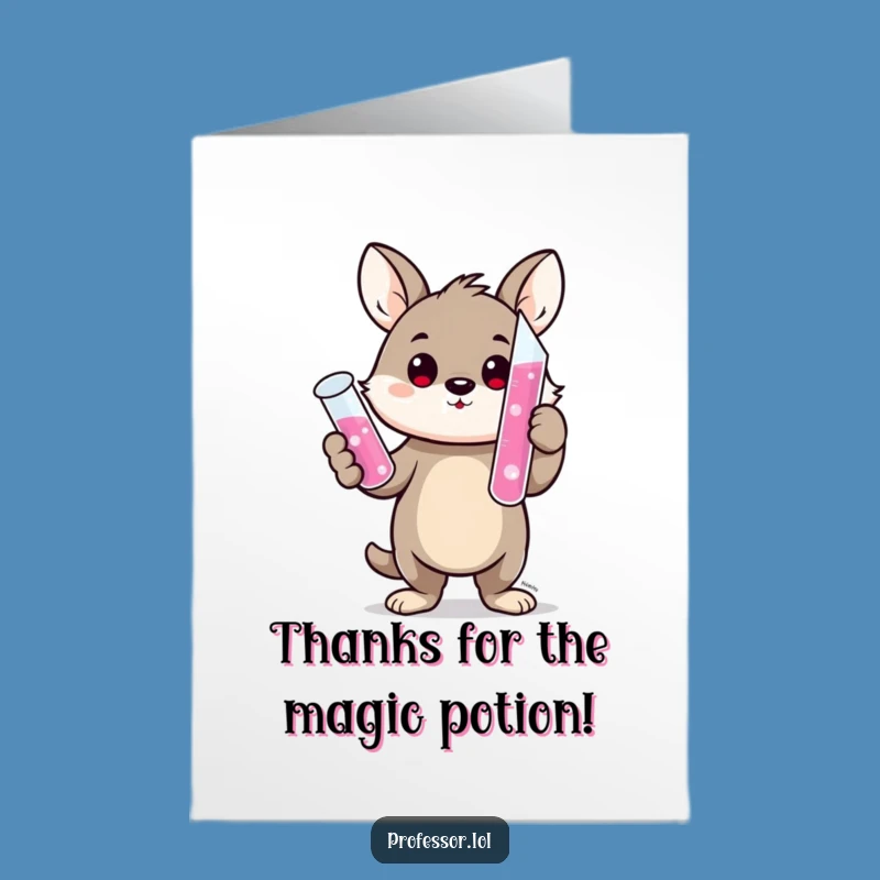 Free Printable Thank You Card: Scientist Animal Gratitude - Pink Potion Downloadable