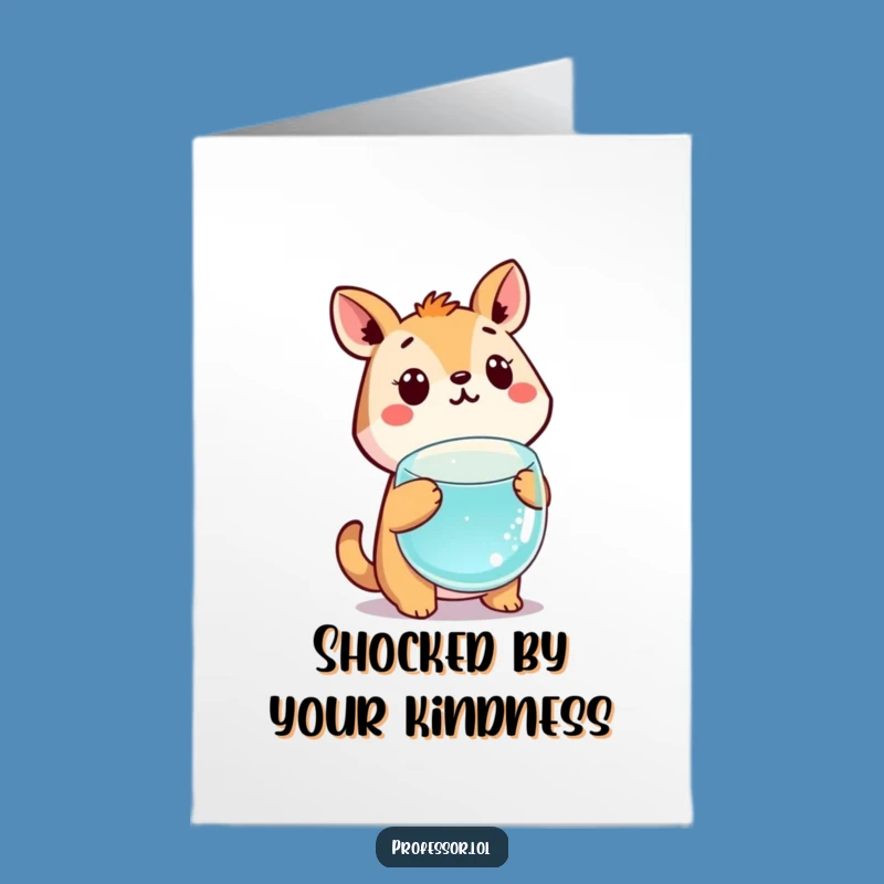 Free Printable Thank You Card: Surprised Animal Scientist, Grateful Experiment Downloadable Gift