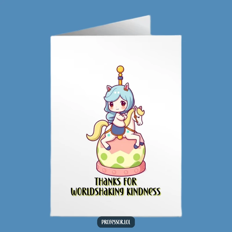 Free Printable Thank You Card: Globe Rider Humor, Thoughtful Downloadable Gift