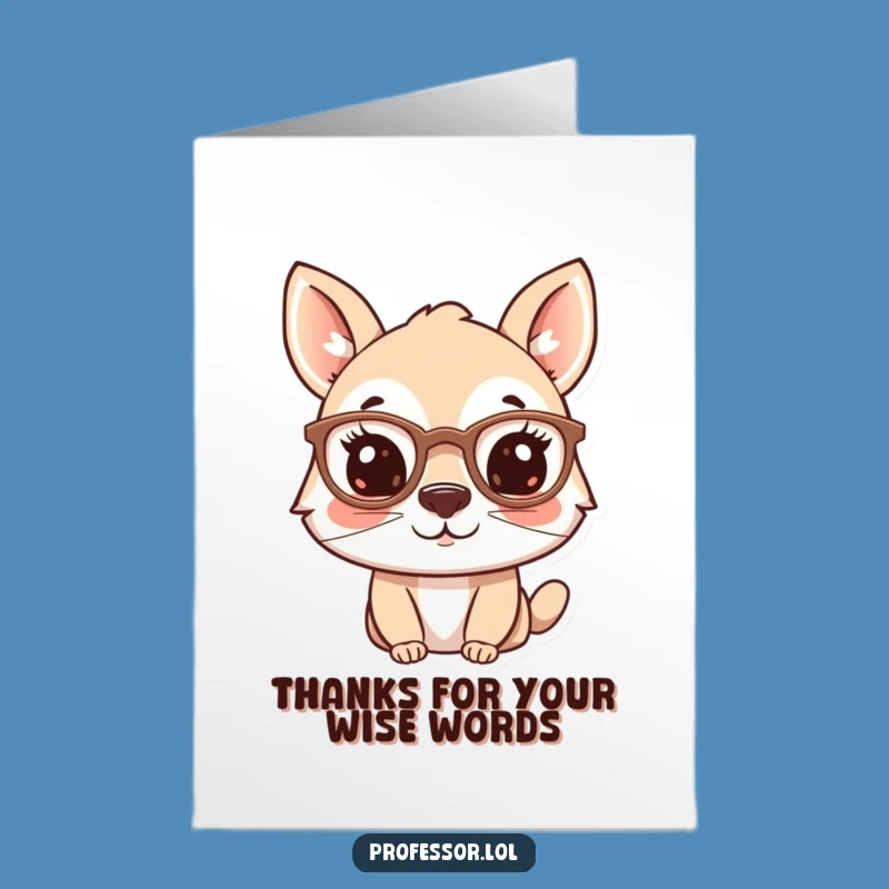 Free Printable Thank You Card: Knowledgeable Animal Specs Funny Downloadable Gift