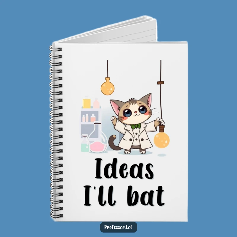 Funny Cat Professor Notebook: Jot Down Discoveries - Hilarious Lab Gift