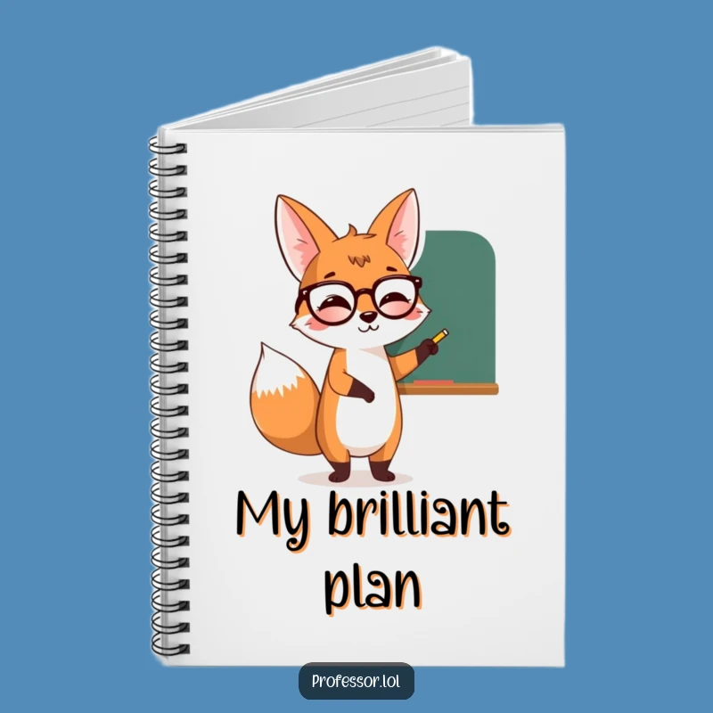 Funny Fox Teacher Notebook, Jot Down Brilliant Ideas, Hilarious Gift