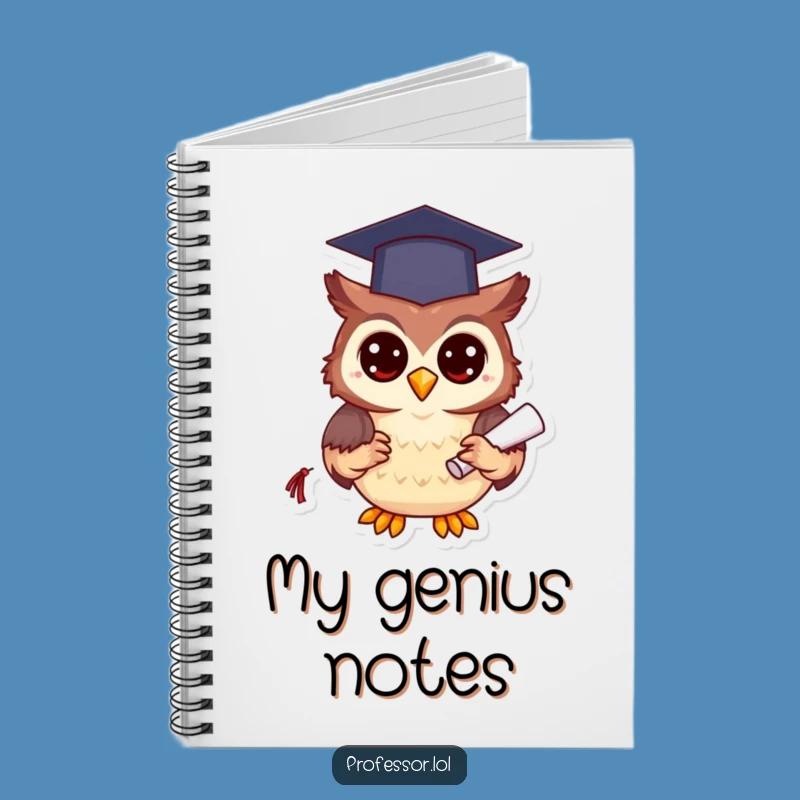 Funny Graduation Owl Notebook, Jot Down Smart Ideas, Hilarious Gift