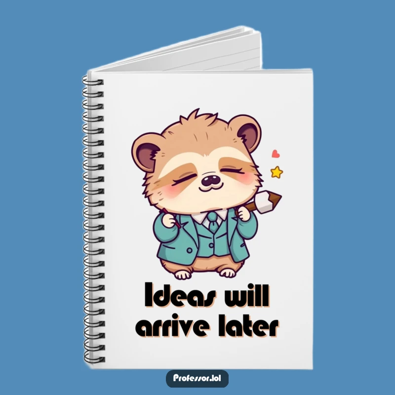 Funny Kawaii Sloth Professor Notebook: Sleepy Lecture Pointer Journal