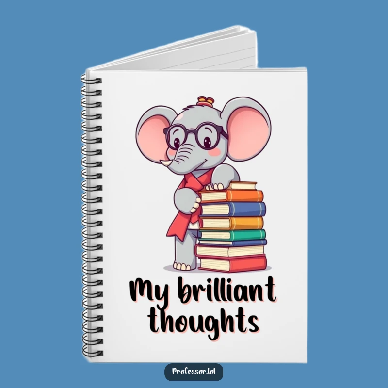 Funny Kawaii Elephant Professor Notebook: A Hilarious Gift for Jotting Down Brilliant Ideas