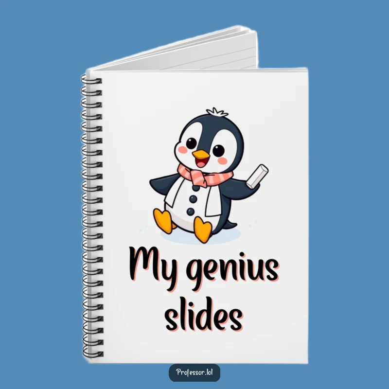 Funny Penguin Professor Notebook: Take Notes on Icy Chalkboard Fun - Hilarious Gift