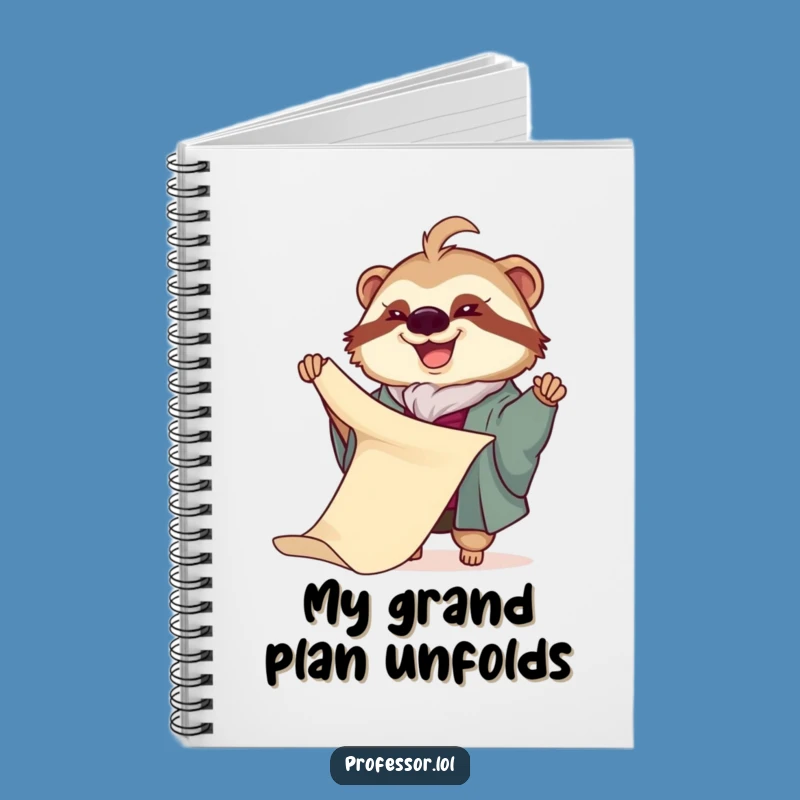 Funny Sloth Professor Notebook: Jot Down Slow Discoveries - Hilarious Gift
