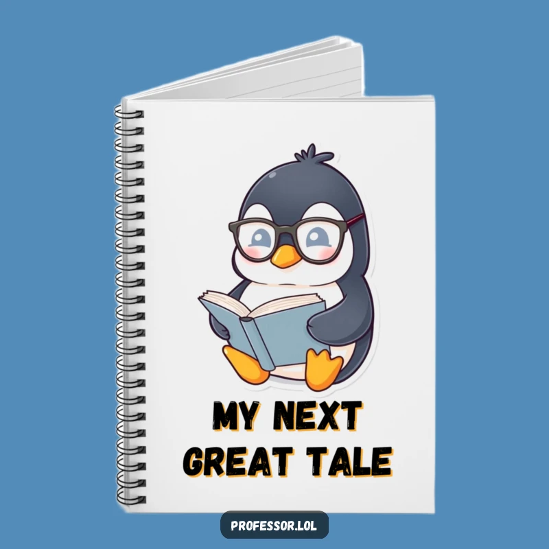 Funny Penguin Bookworm Notebook: Jot Down Your Thoughts and Tales!