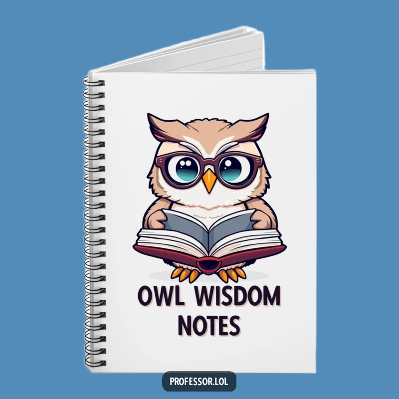Funny Owl Spectacles Notebook - Wise Words & Ideas!