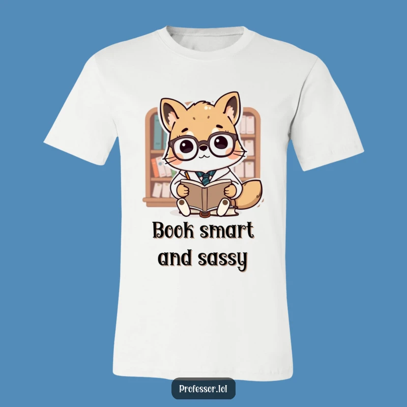 Funny Animal Professor T-Shirt: Cute Professor Books Shirt - Hilarious Scholar Gift!